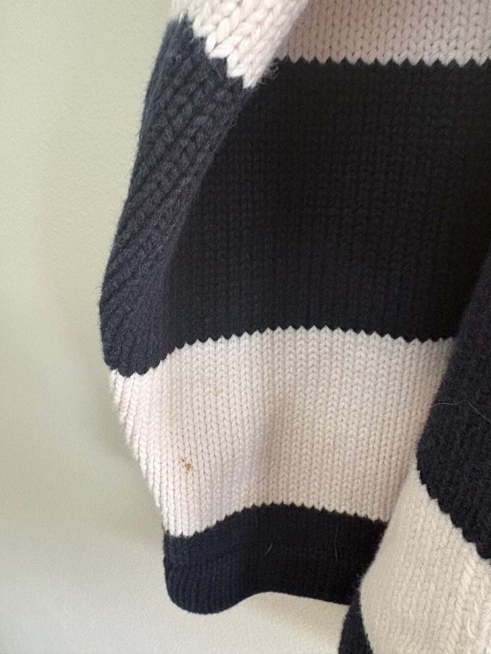 Jones Wear Sport Vintage Striped Nautical Anchor Knit Hooded Sweater Size Medium - Picture 6 of 8